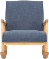 TPFLiving Schaukelstuhl Morello Stoff Gestell Kautschukhokz natur